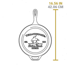 Yellowstone™ 3.2 Quart Seasoned Cast Iron Bucking Bronco Combo Cooker