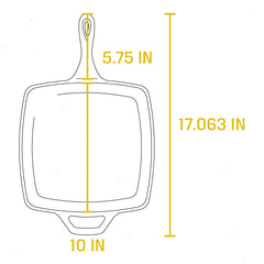Square Cast Iron Classic Skillet