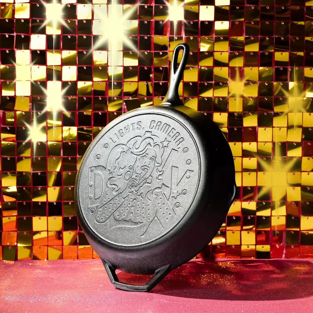 12 Inch Dolly Parton Skillet, Lights, Camera, Dolly